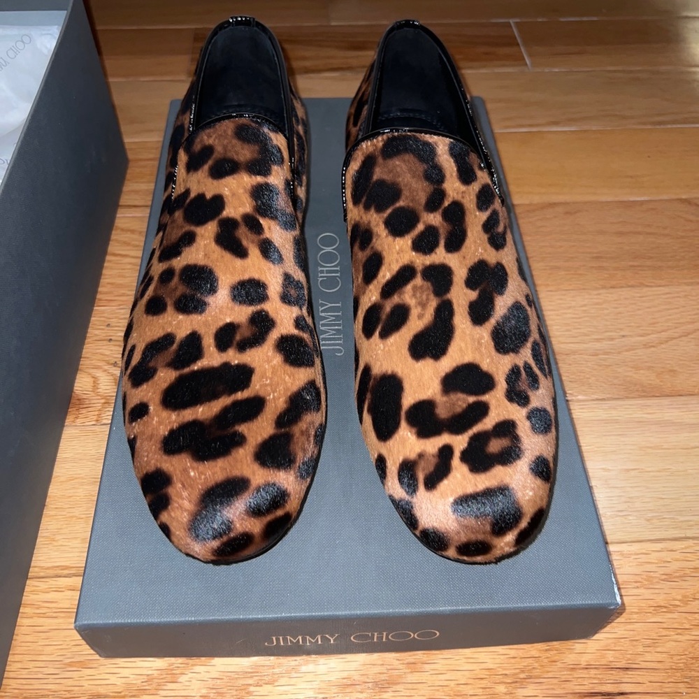 Jimmy Choo Leopard Loafers